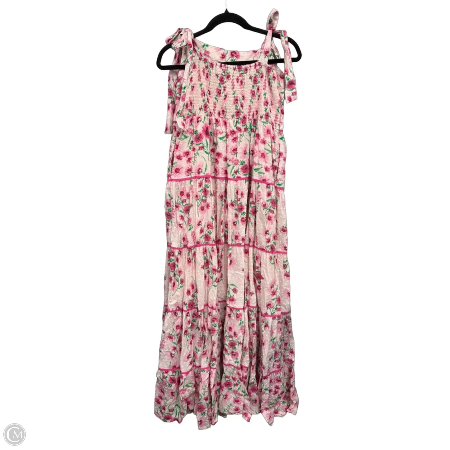 Dress Casual Maxi By Crown And Ivy In Green & Pink, Size: L