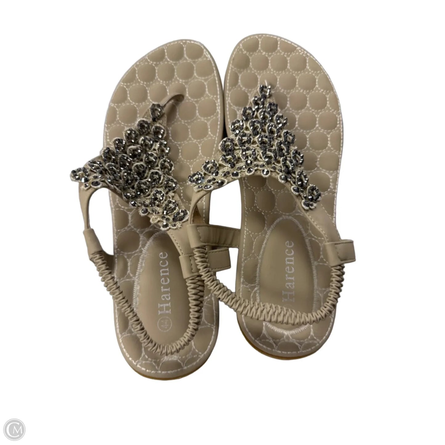 Sandals Flats By Clothes Mentor In Tan, Size: 10