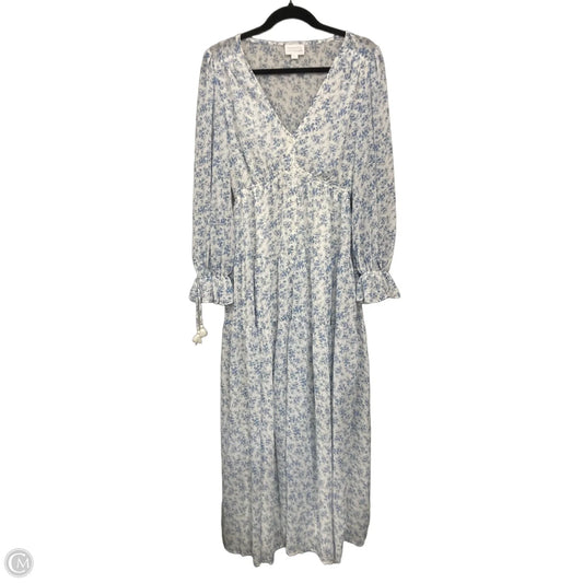 Dress Casual Maxi By Clothes Mentor In Blue & White, Size: S