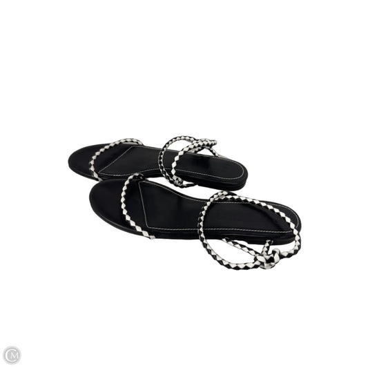 Sandals Flats By Cmb In Black & White, Size: 11