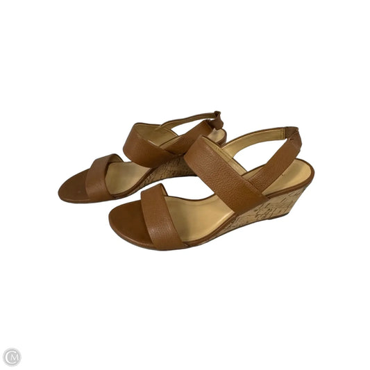 Sandals Heels Wedge By Talbots In Copper, Size: 9.5