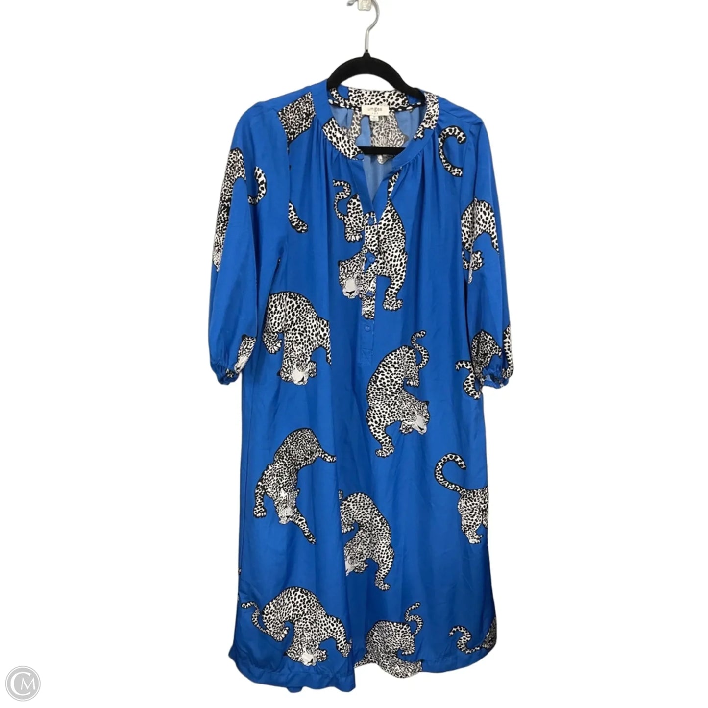 Dress Casual Midi By Umgee In Blue & White, Size: M