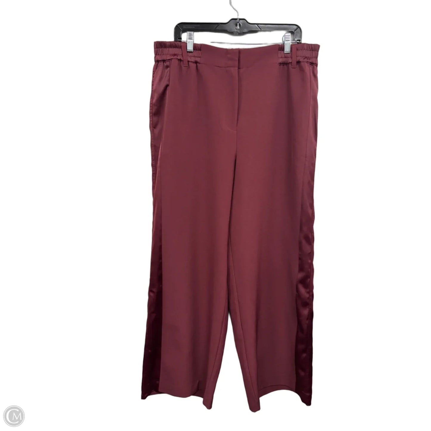 Pants Wide Leg By Intempo In Maroon, Size: Xl