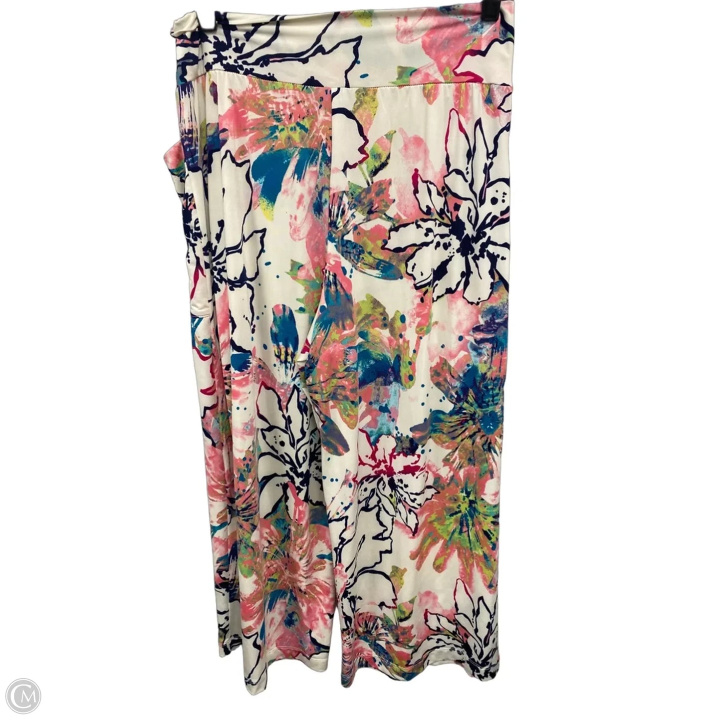 Pants Wide Leg By Clothes Mentor In Cream & Pink, Size: S