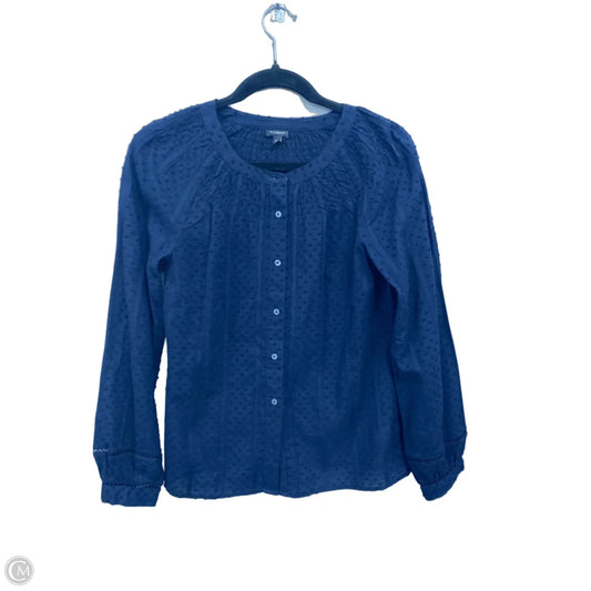 Top Long Sleeve By Talbots In Navy, Size: Xs