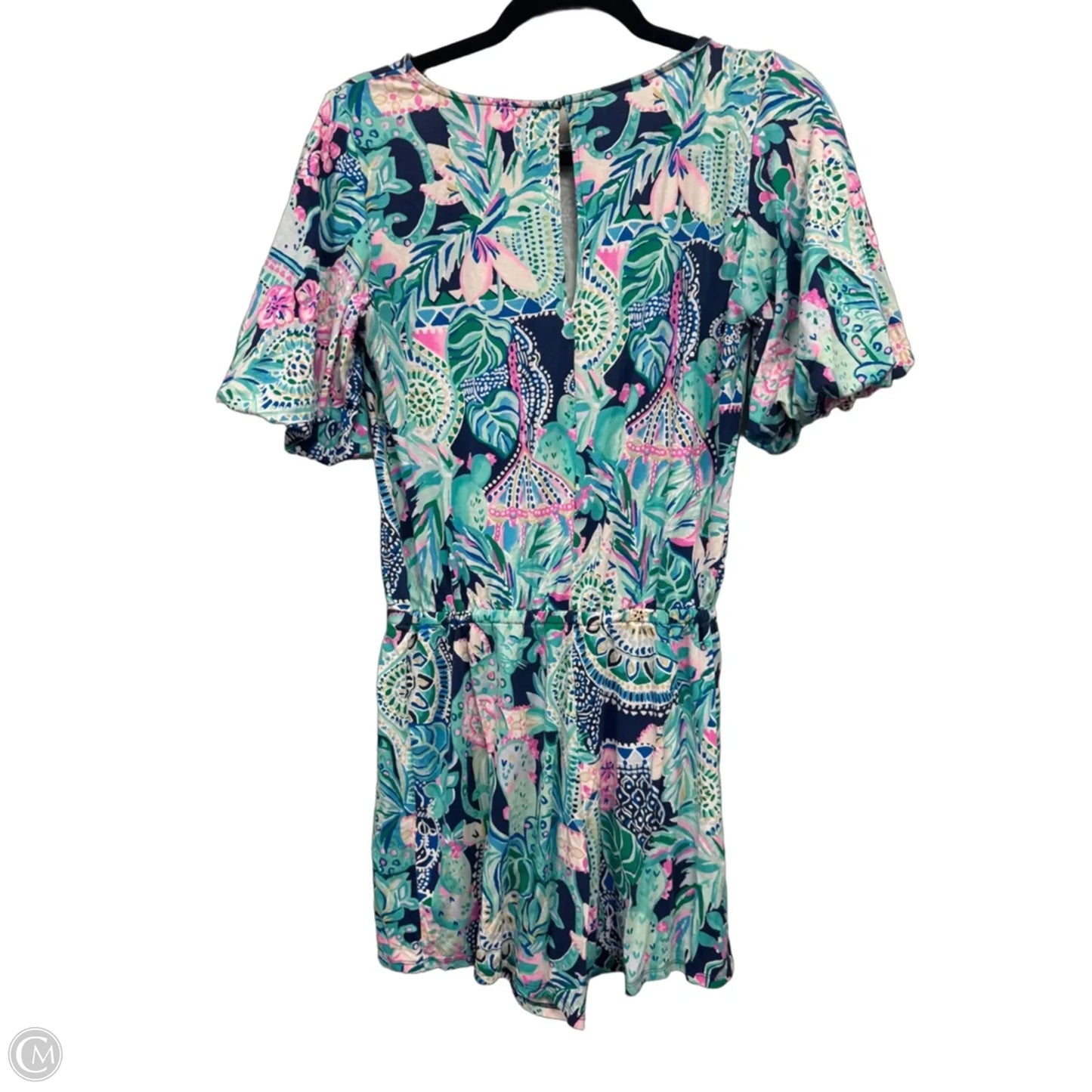 Romper Designer By Lilly Pulitzer In Blue & Pink, Size: S
