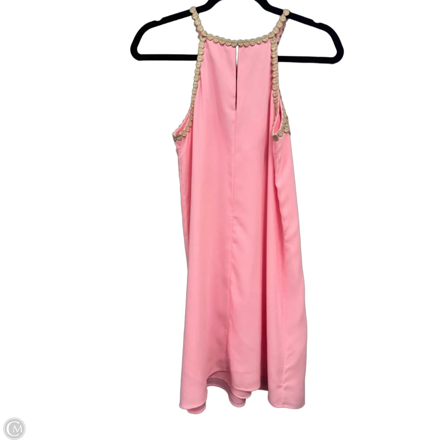 Dress Designer By Lilly Pulitzer In Gold & Pink, Size: 0