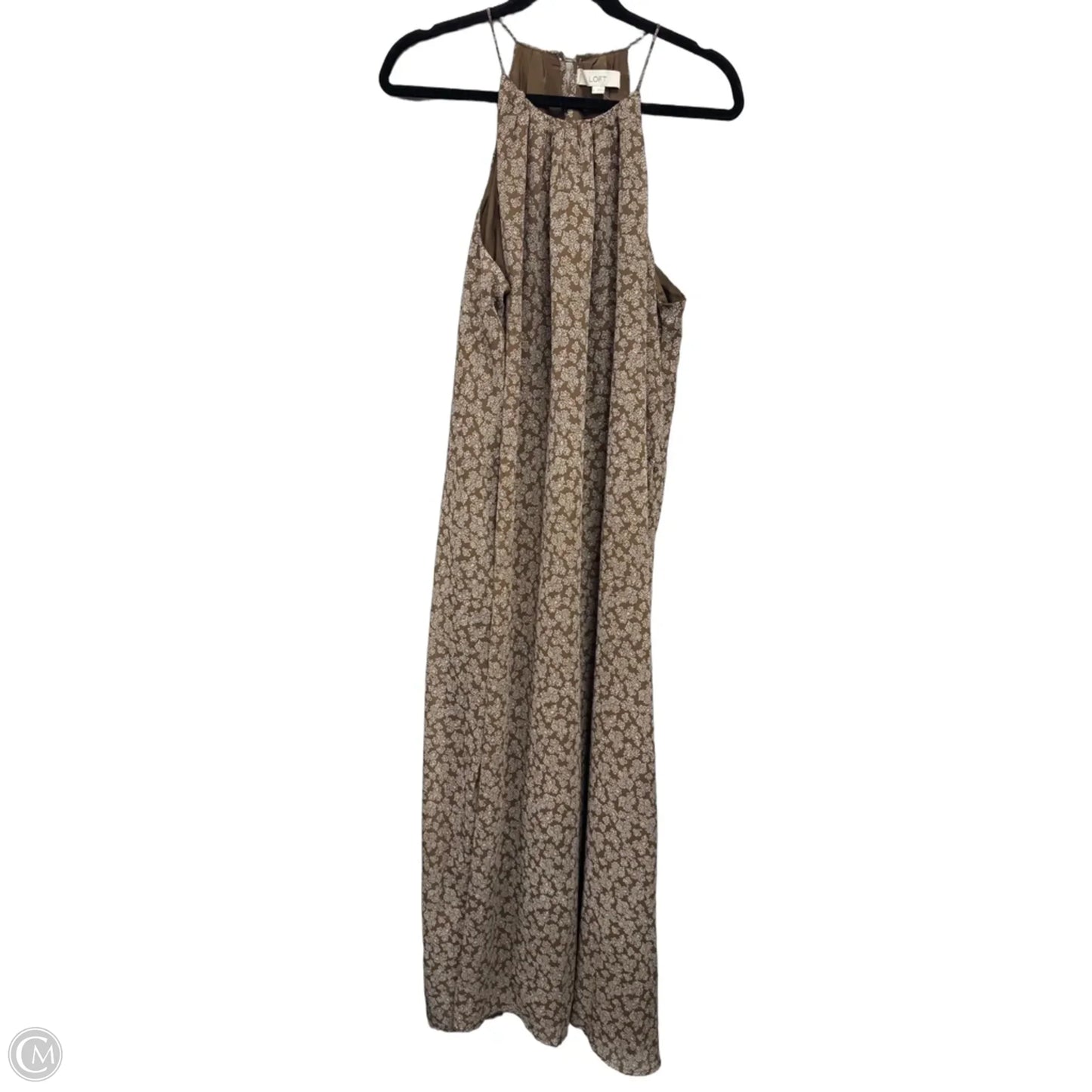 Dress Casual Maxi By Loft In Brown & White, Size: L