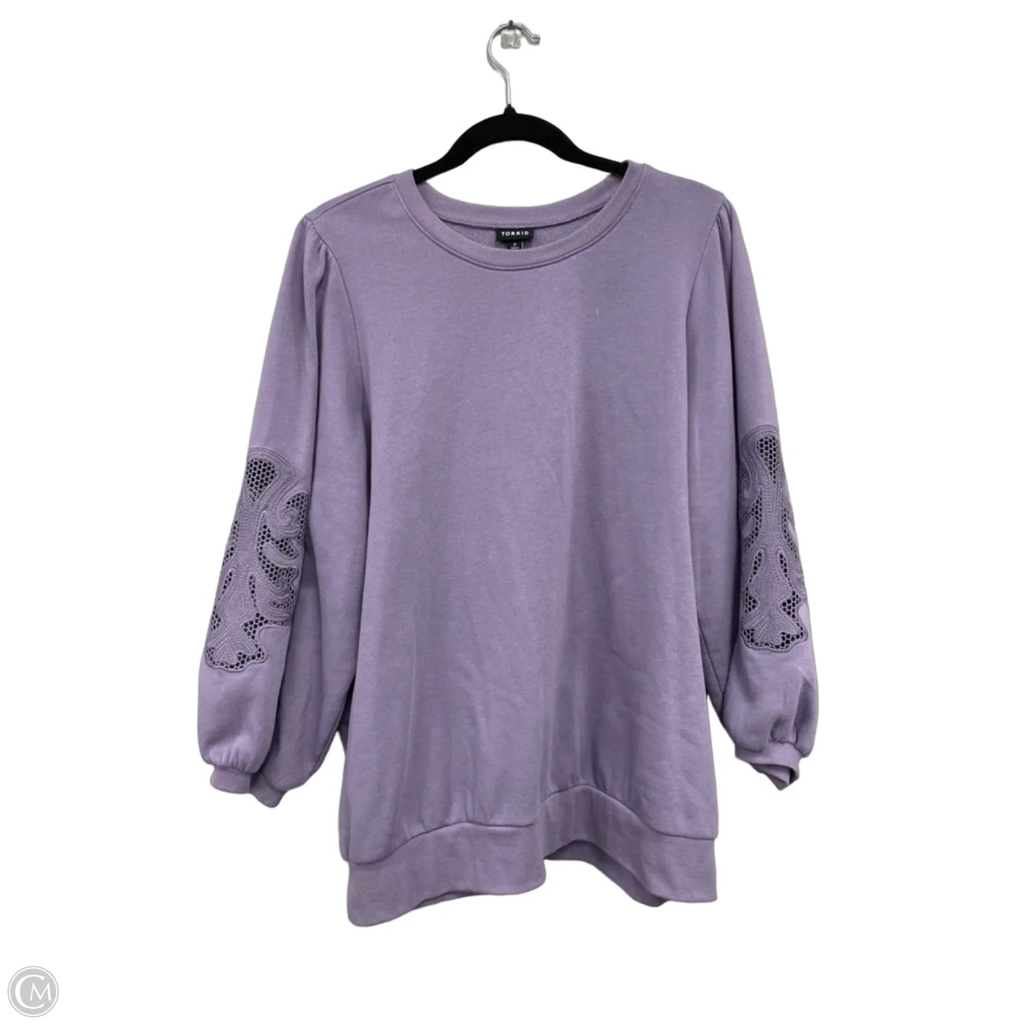 Sweatshirt Crewneck By Torrid In Purple, Size: L