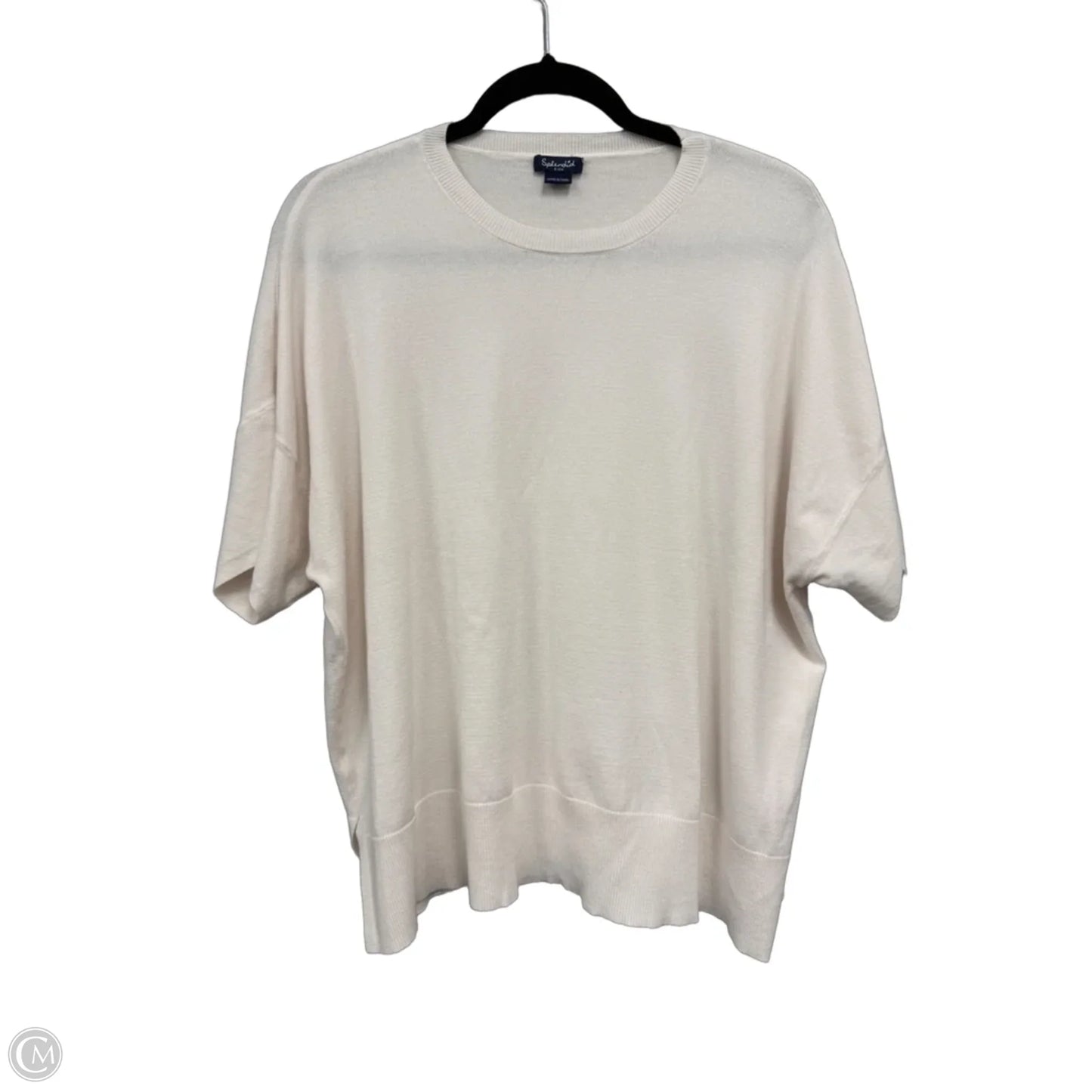 Sweater Short Sleeve By Splendid In Cream, Size: S
