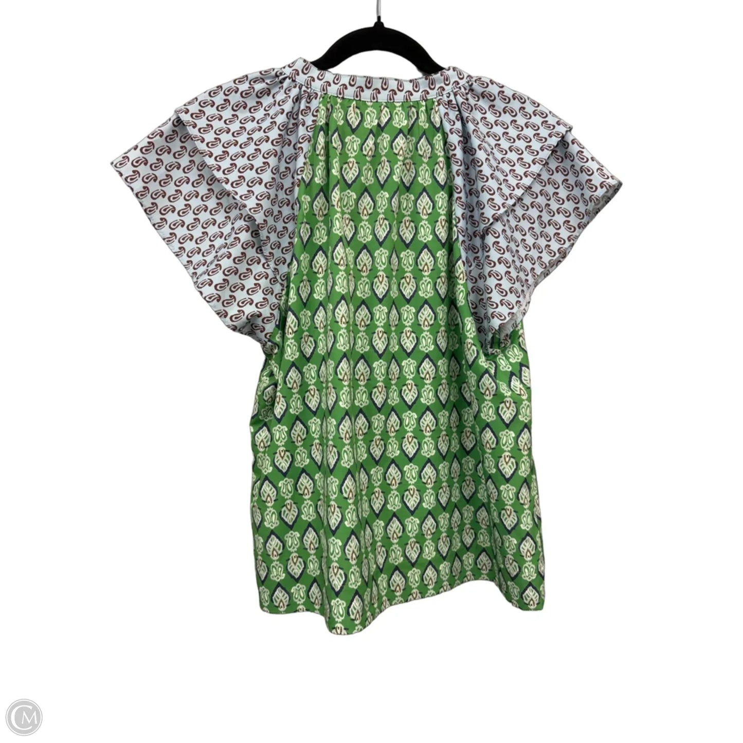Top Short Sleeve By Joy Joy In Blue & Green, Size: M