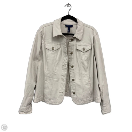Jacket Denim By Charter Club In Tan, Size: Xl