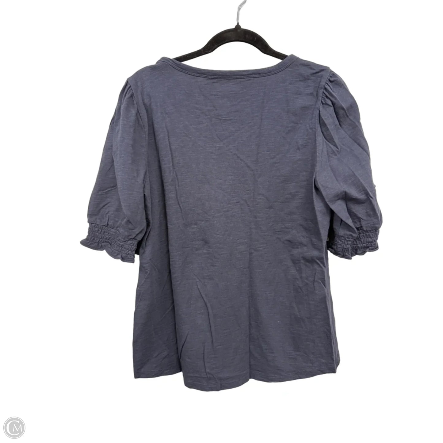 Top Short Sleeve By Talbots In Navy, Size: L