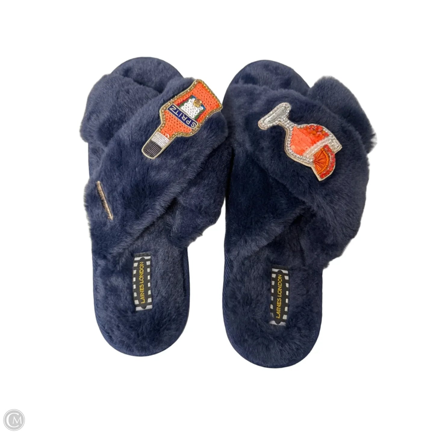 Slippers By Clothes Mentor In Blue & Orange, Size: 10