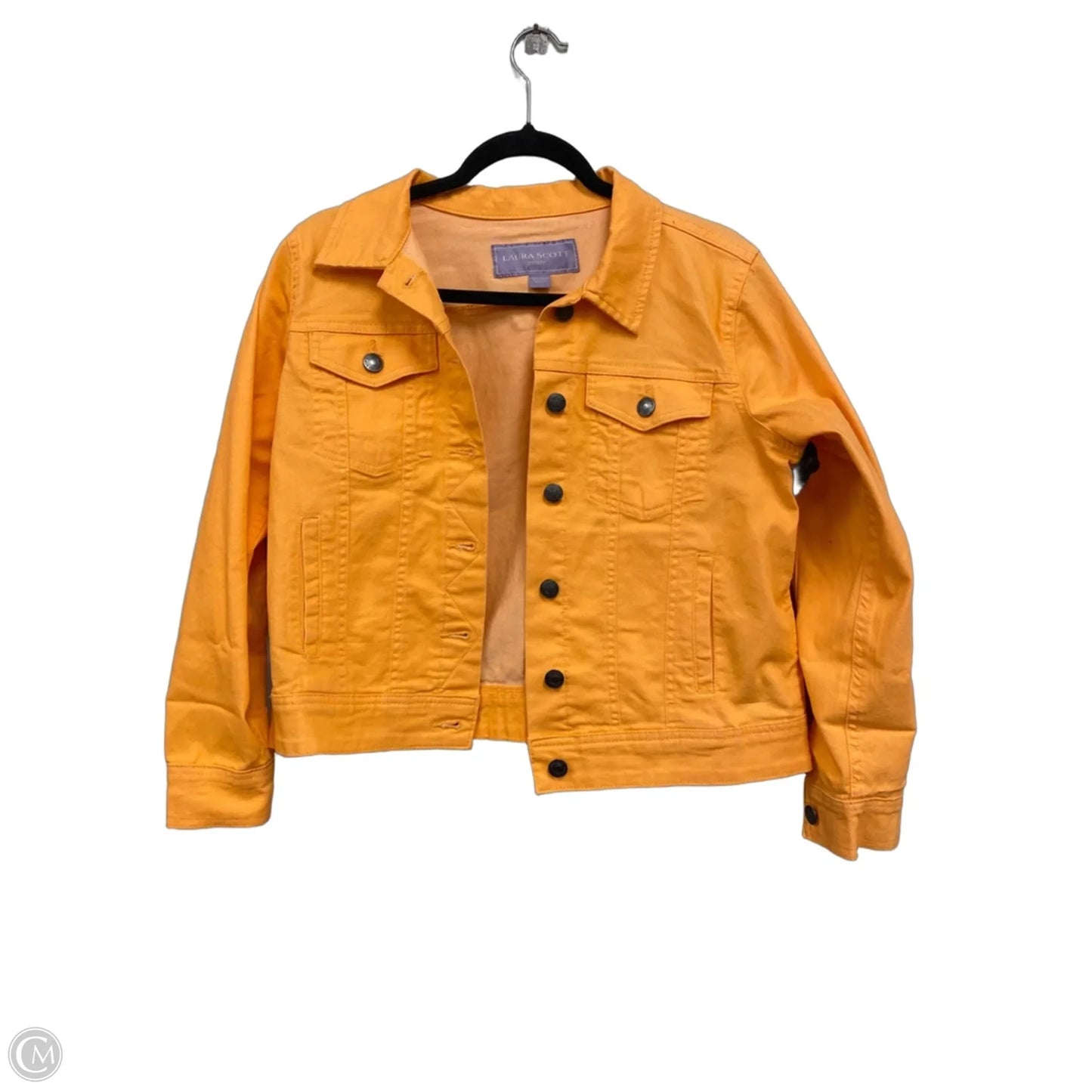 Jacket Denim By Laura Scott In Orange, Size: Mp