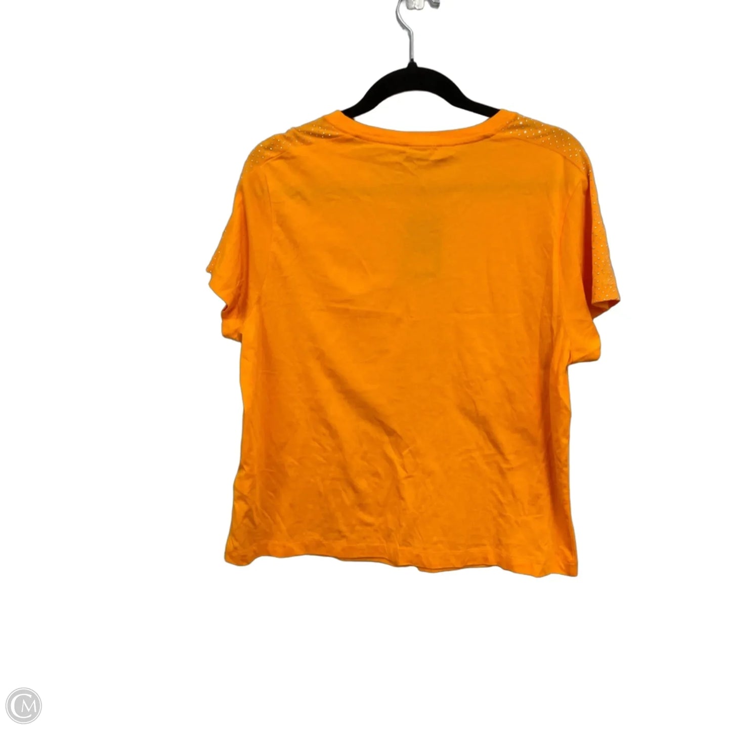 Top Short Sleeve By Dkny In Orange, Size: L