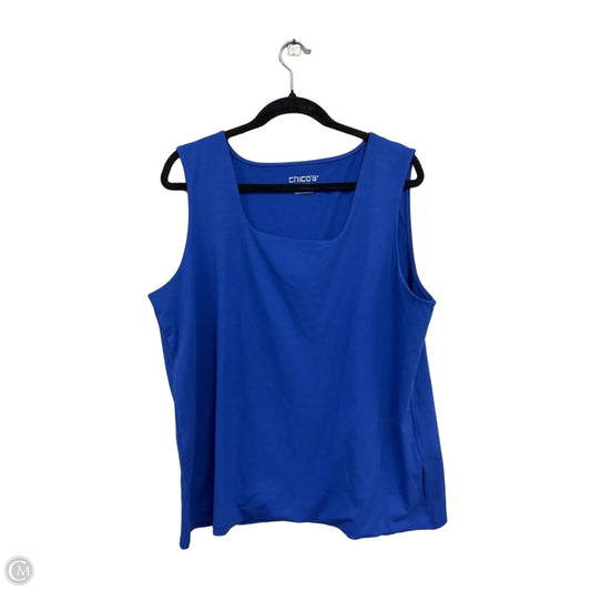 Top Sleeveless Basic By Chicos In Blue, Size: Xxl