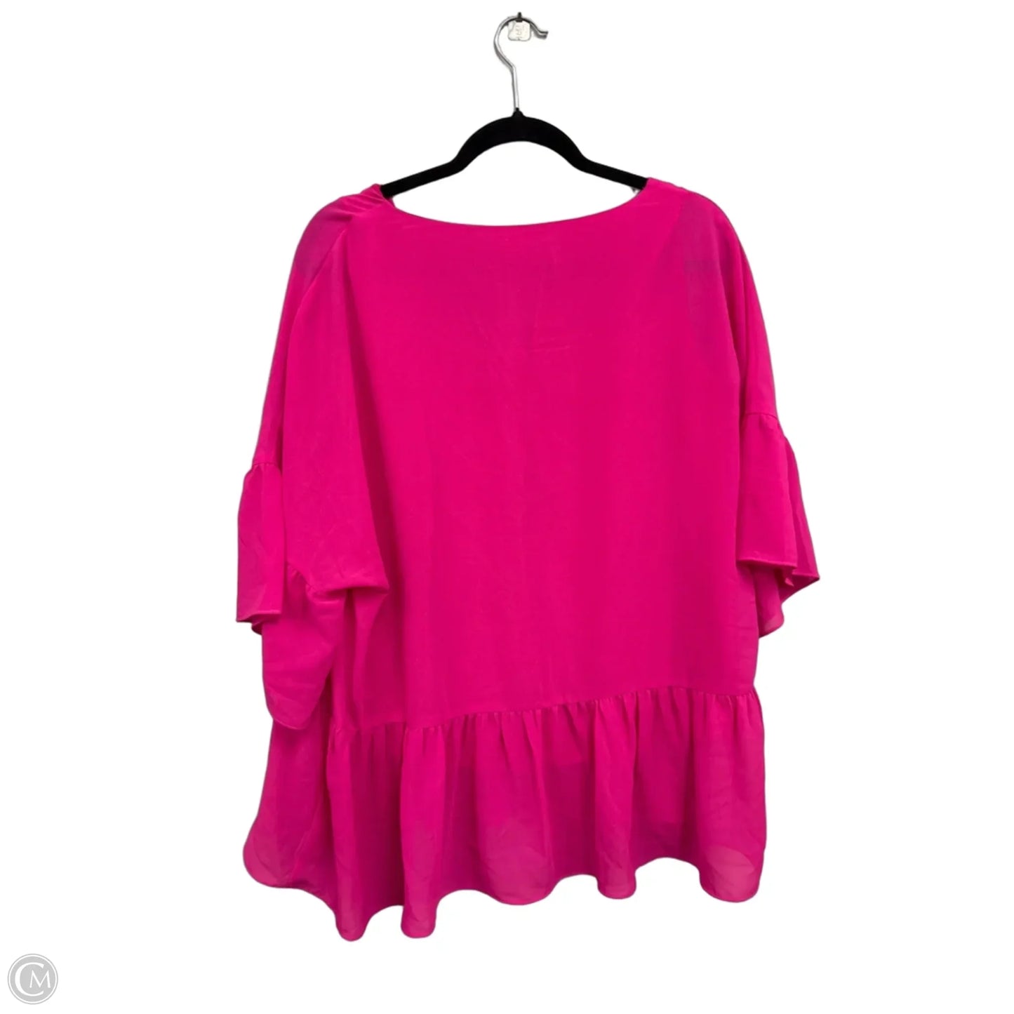 Top Short Sleeve By Ee Some In Pink, Size: L