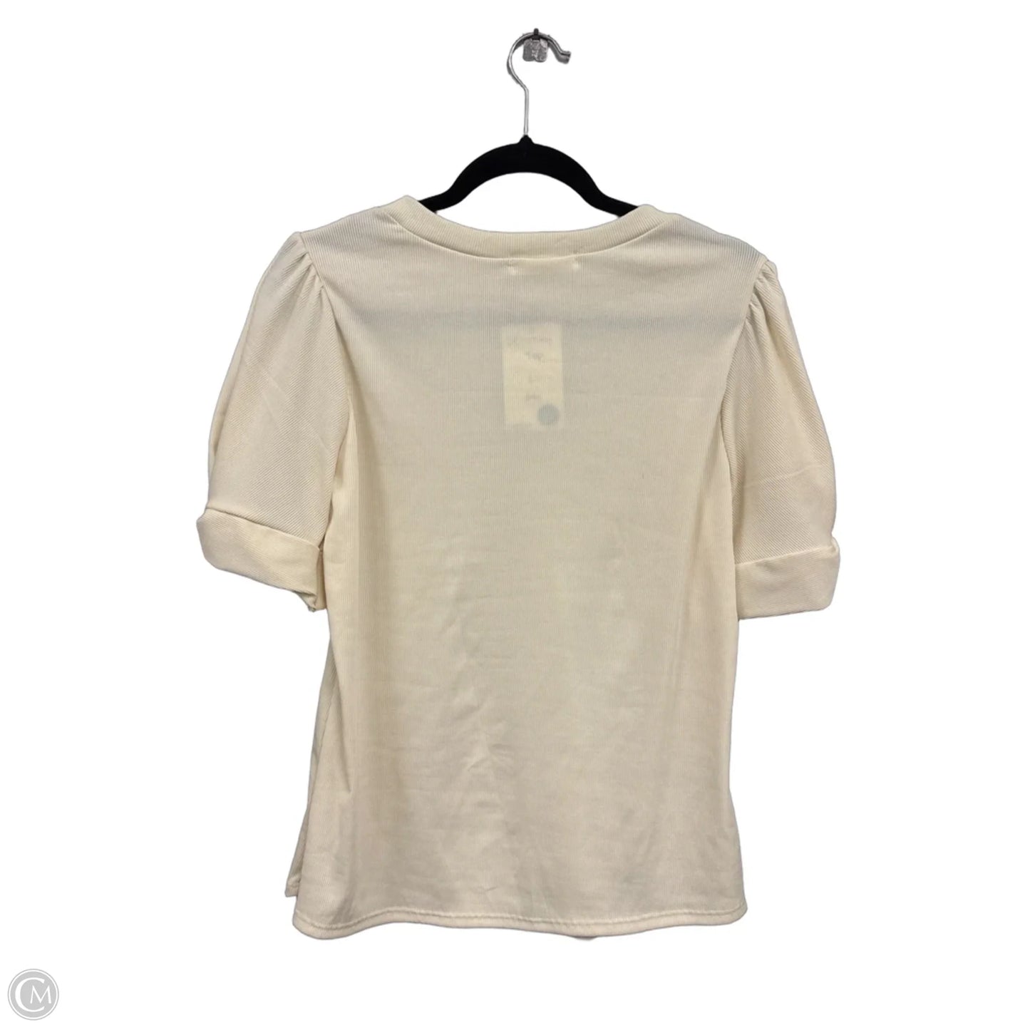 Top Short Sleeve By Ces Femme In Cream, Size: L