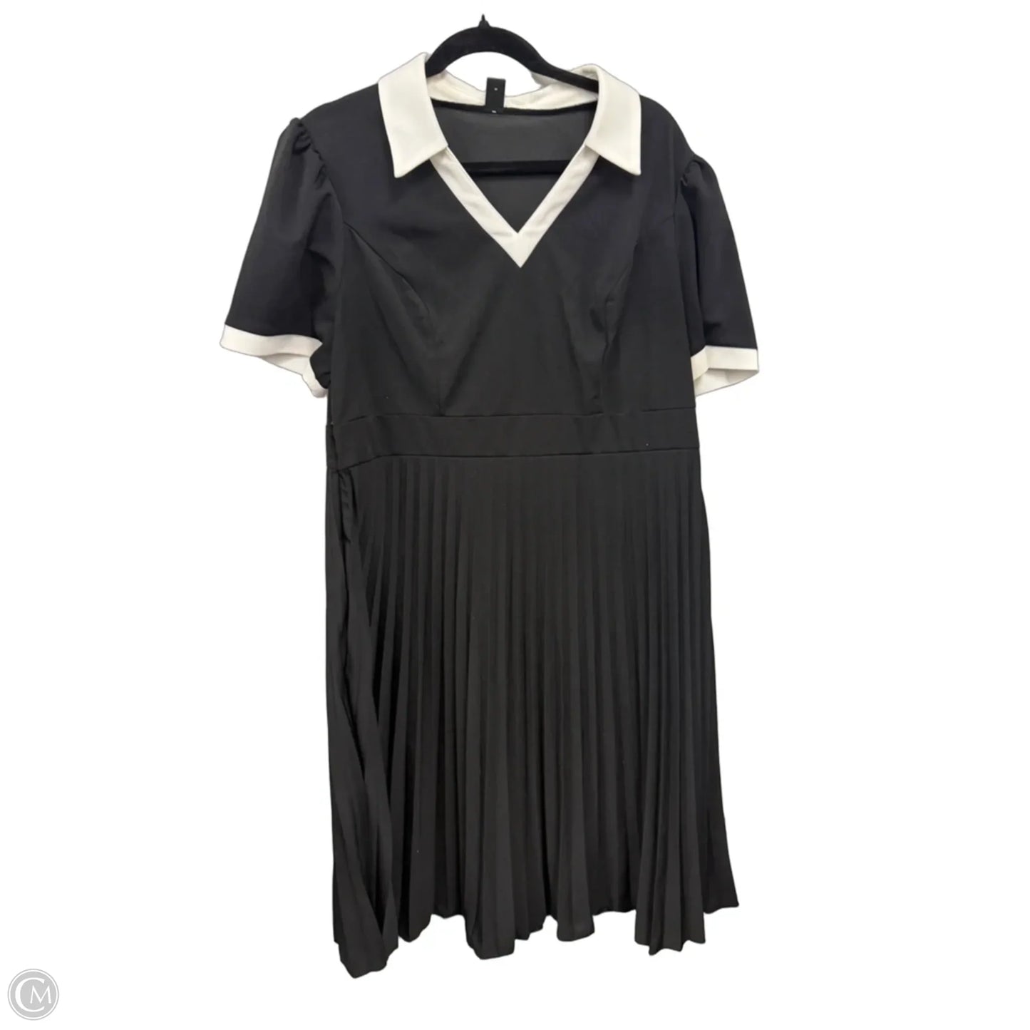 Dress Casual Midi By Shein In Black & Cream, Size: 2x