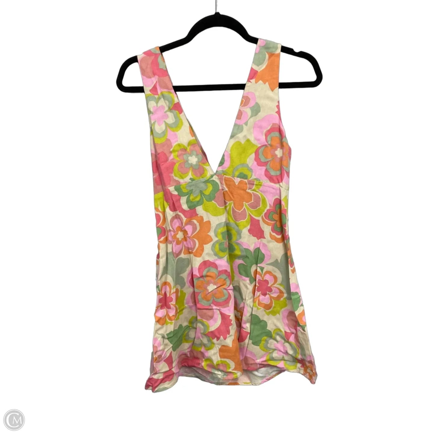 Dress Casual Short By Clothes Mentor In Green & Pink, Size: S