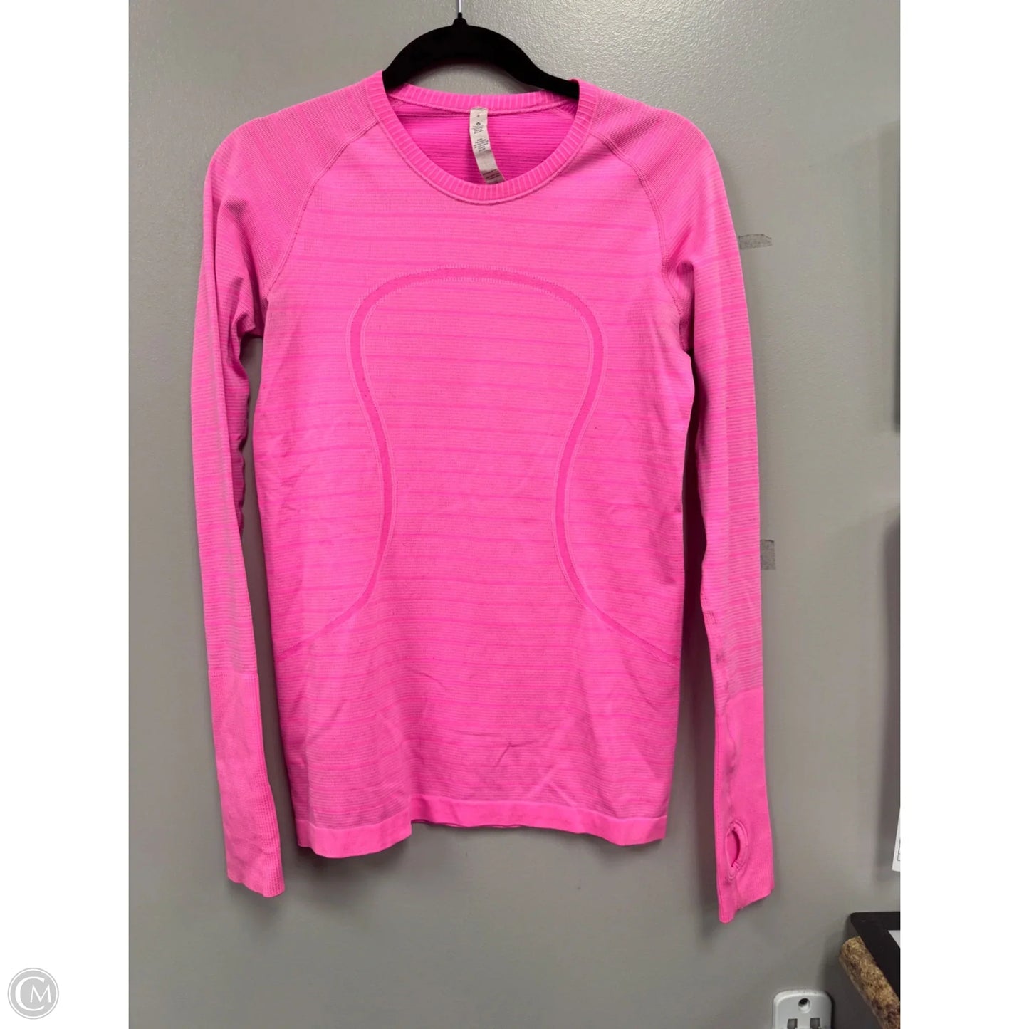 Athletic Top Long Sleeve Crewneck By Lululemon In Pink, Size: 8