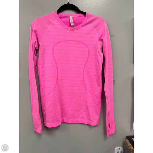 Athletic Top Long Sleeve Crewneck By Lululemon In Pink, Size: 8