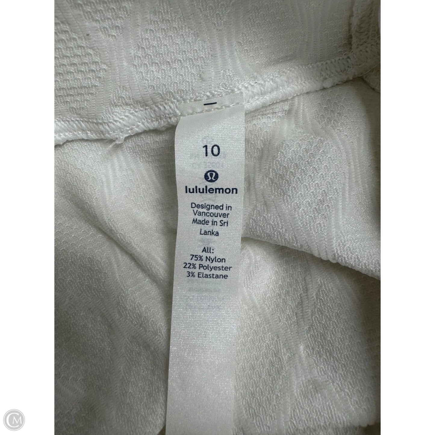Athletic Top Long Sleeve Hoodie By Lululemon In Cream, Size: 10