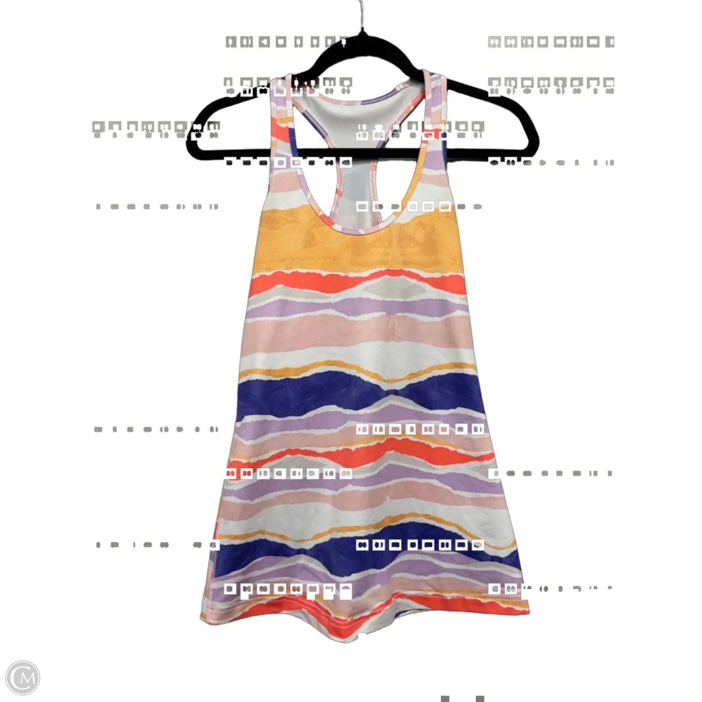 Athletic Tank Top By Lululemon In Orange & Purple, Size: M