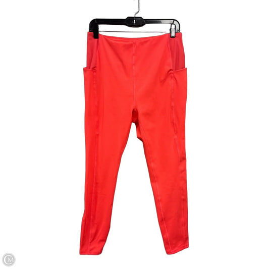 Athletic Leggings By Spyder In Orange, Size: L