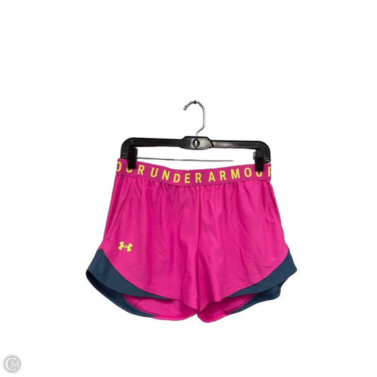 Athletic Shorts By Under Armour In Pink & Yellow, Size: M