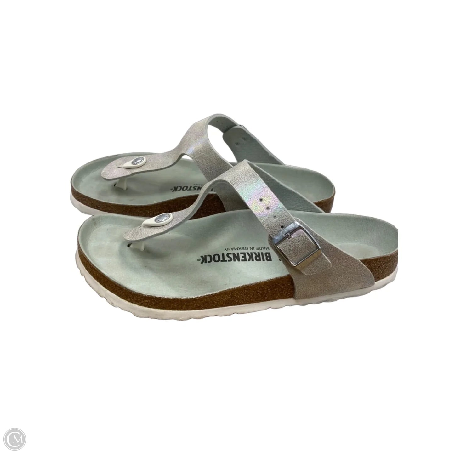 Sandals Flats By Birkenstock In Green, Size: 9