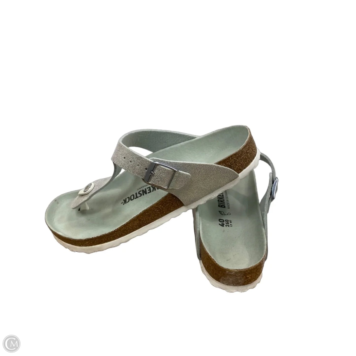 Sandals Flats By Birkenstock In Green, Size: 9
