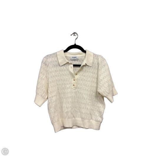 Sweater Short Sleeve By Old Navy In Cream, Size: M