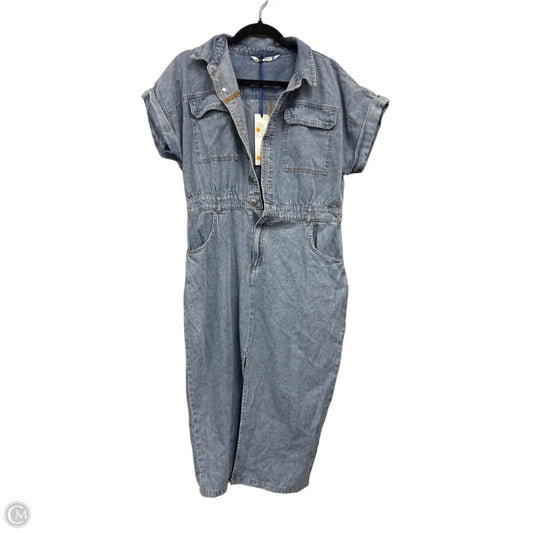 Dress Casual Midi By Clothes Mentor In Blue, Size: L