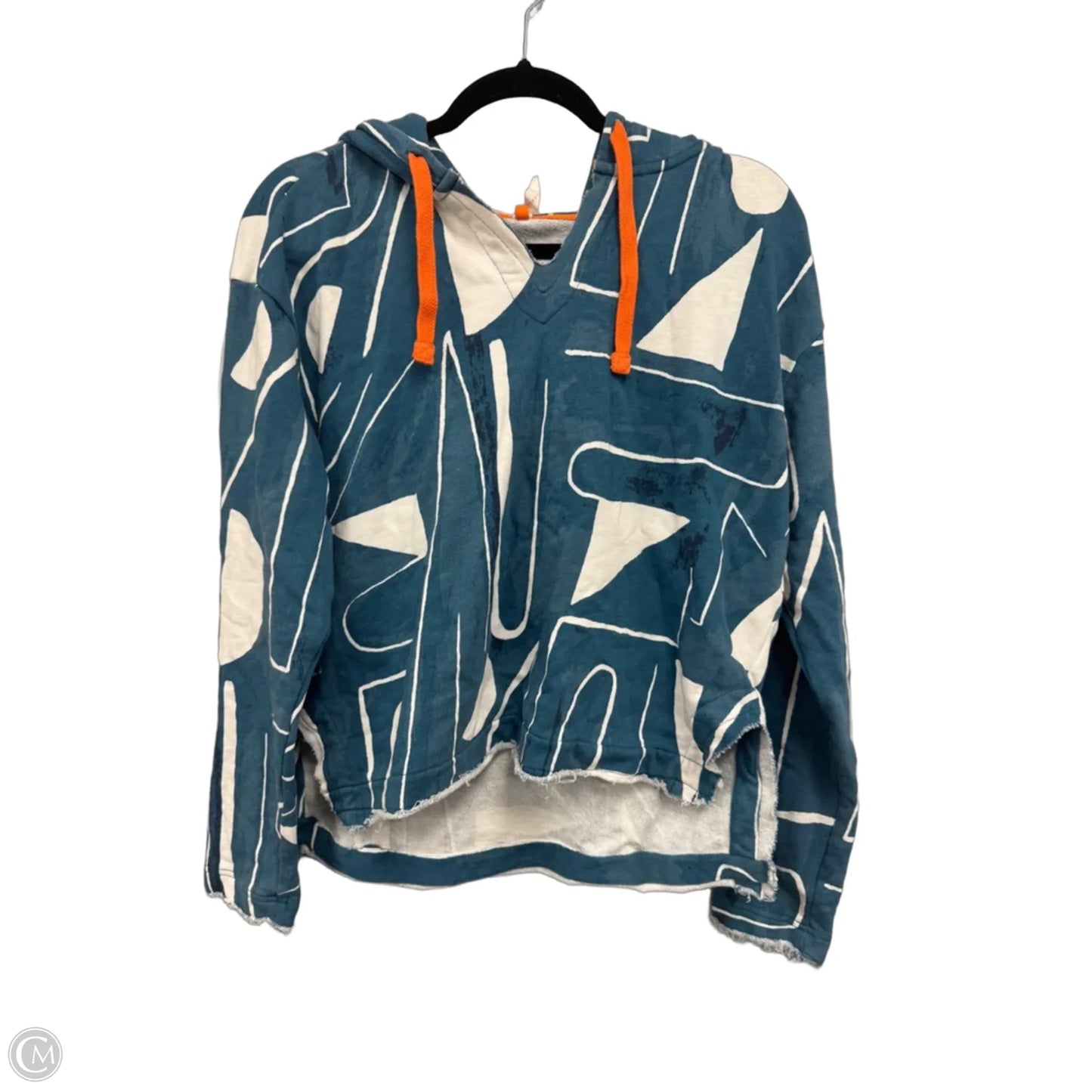 Sweatshirt Hoodie By Daily Practice By Anthropologie In Blue & White, Size: M
