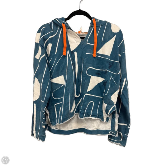 Sweatshirt Hoodie By Daily Practice By Anthropologie In Blue & White, Size: M