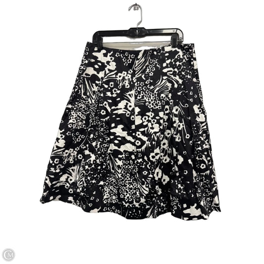 Skirt Midi By Talbots In Black & White, Size: 14