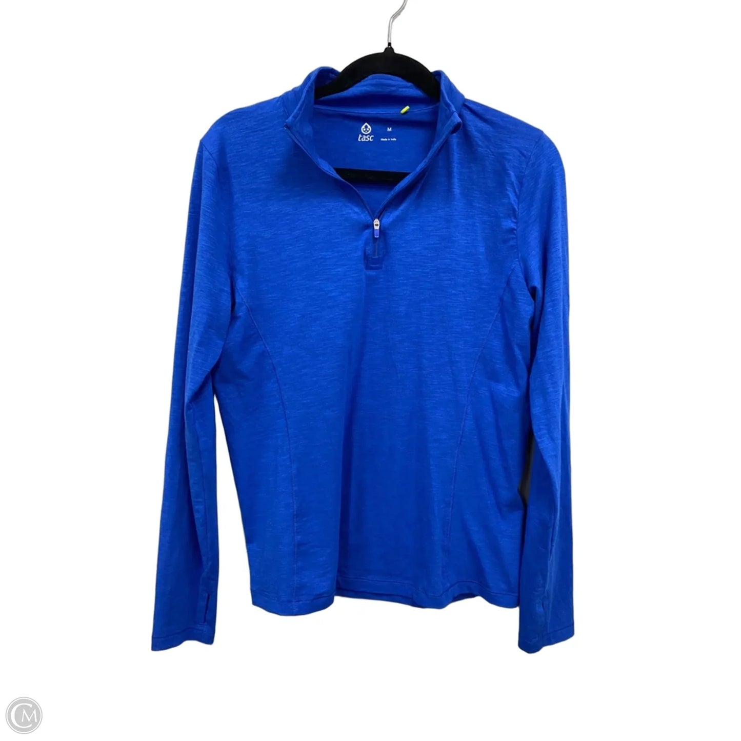 Athletic Top Long Sleeve Collar By Clothes Mentor In Blue, Size: M