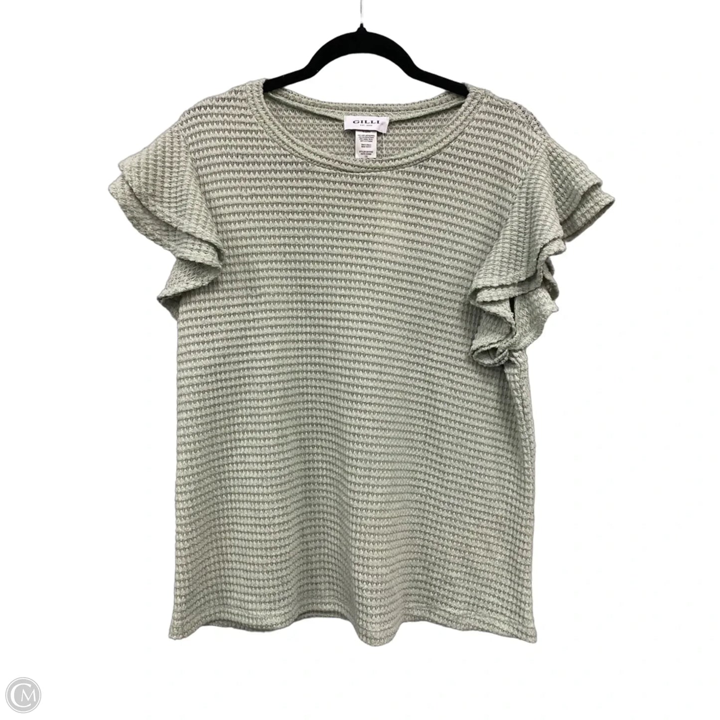 Top Short Sleeve By Gilli In Green, Size: 1x