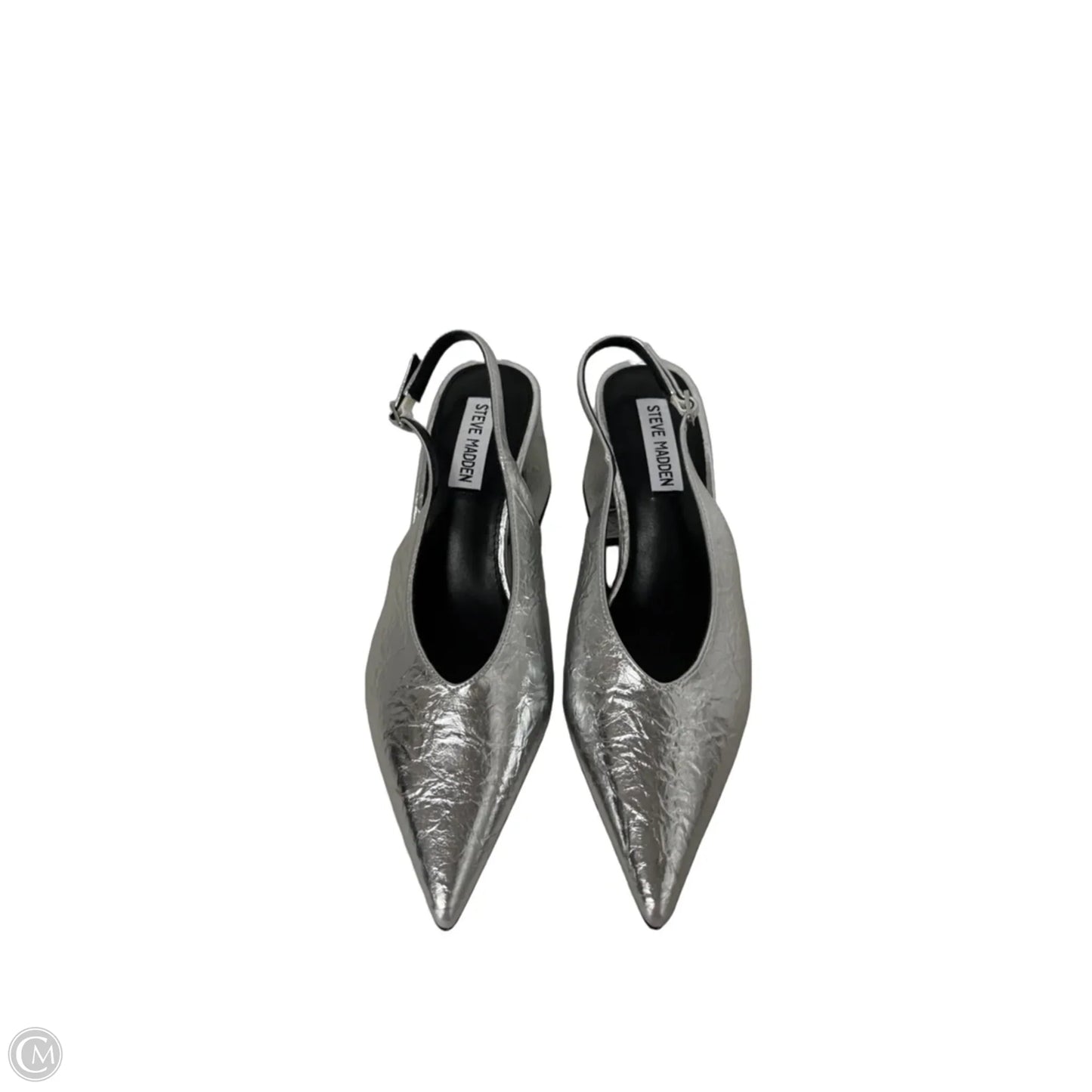 Shoes Heels Block By Steve Madden In Silver, Size: 7.5