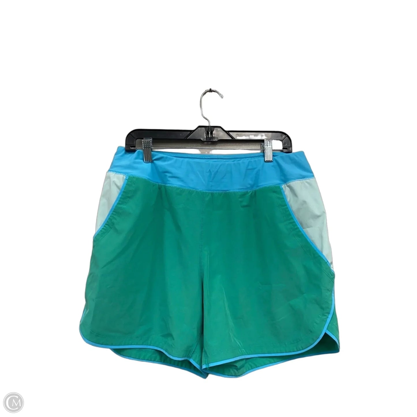 Athletic Shorts By Lands End In Blue & Green, Size: 14