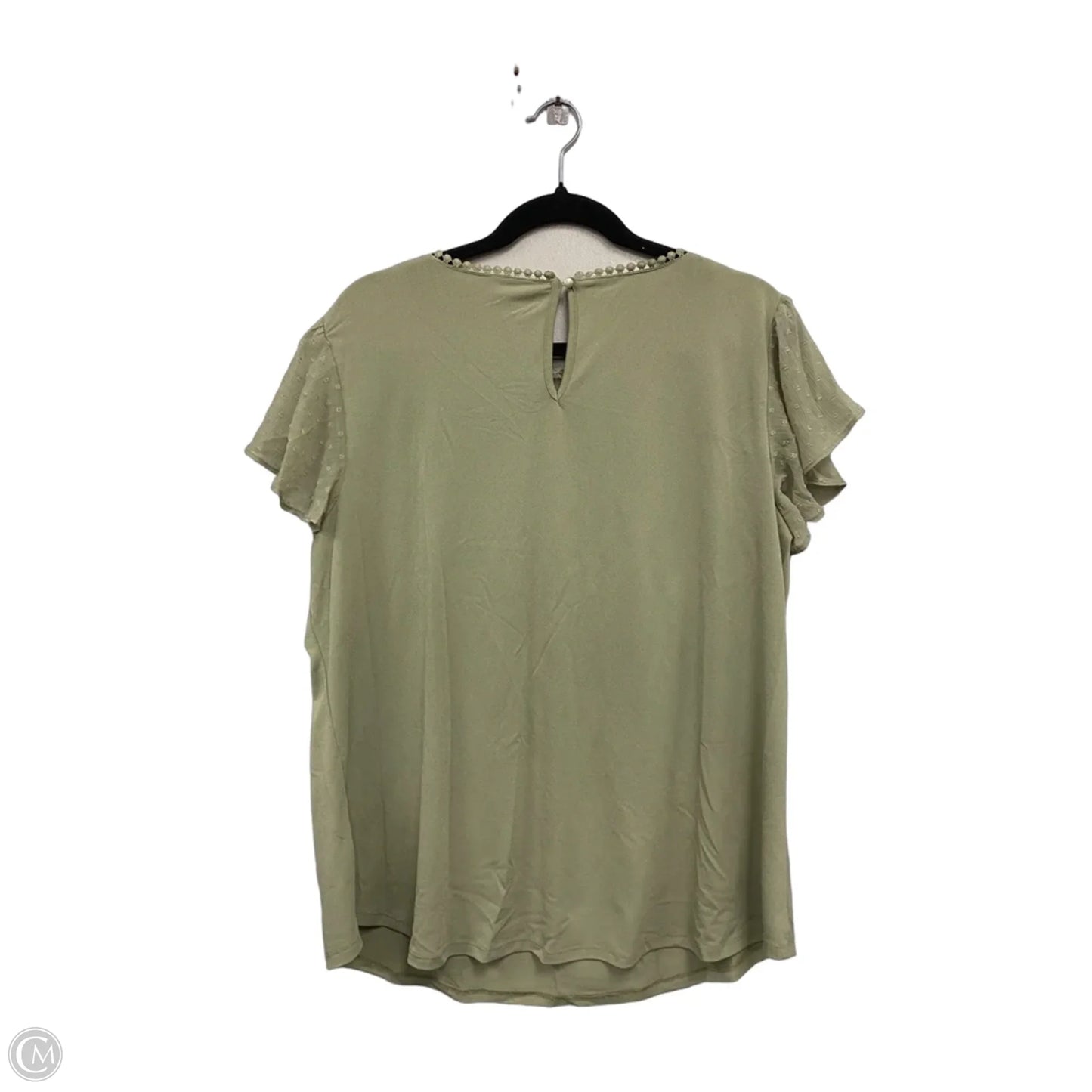 Top Short Sleeve By Adrianna Papell In Green, Size: 1x