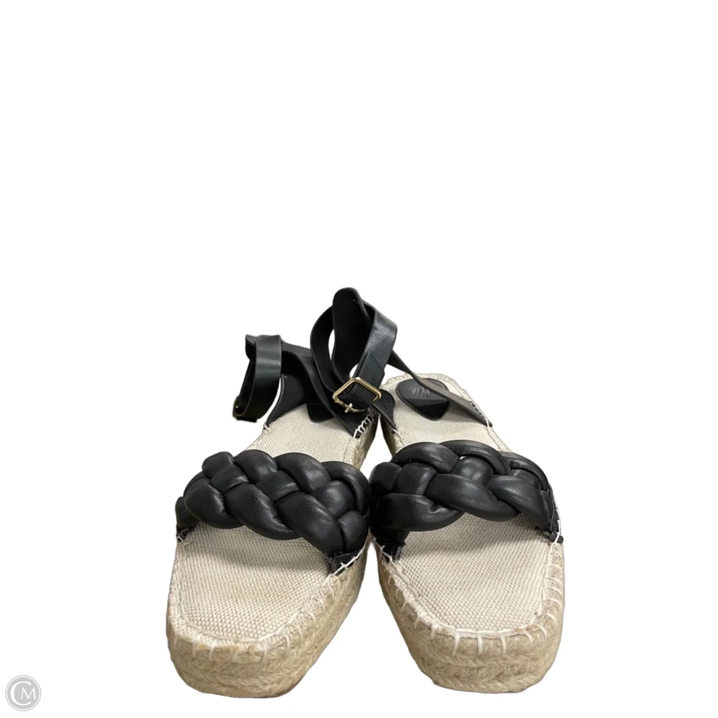 Sandals Flats By H&m In Black & Tan, Size: 9.5