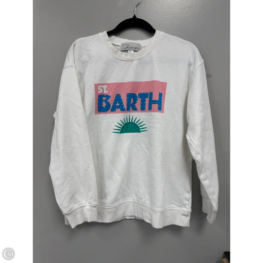 Sweatshirt Crewneck By Vintage Havana In White, Size: M