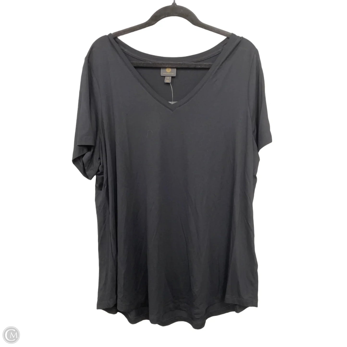Top Short Sleeve Basic By Jm Collections In Black, Size: 2x