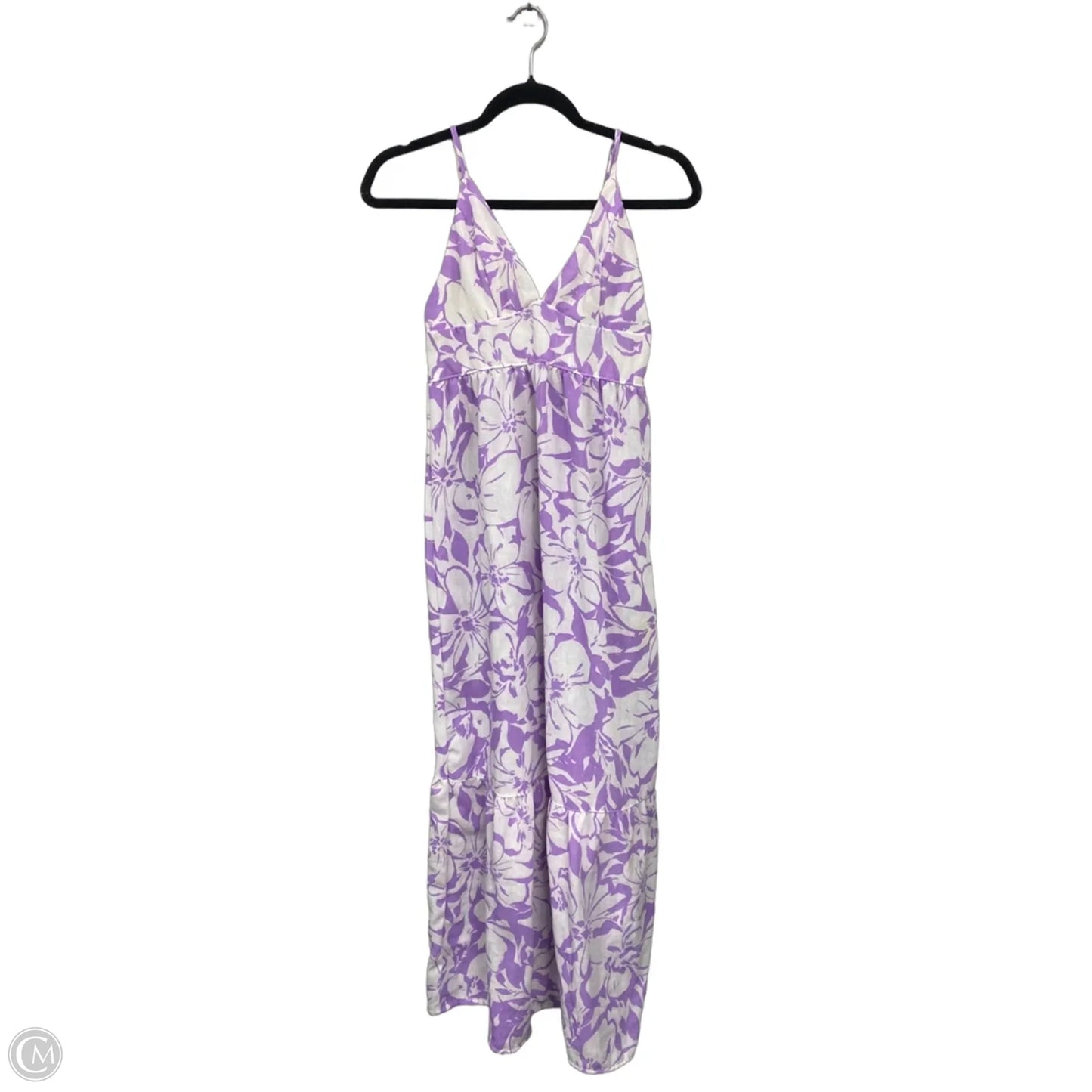 Dress Casual Midi By Haute Monde In Purple & White, Size: S