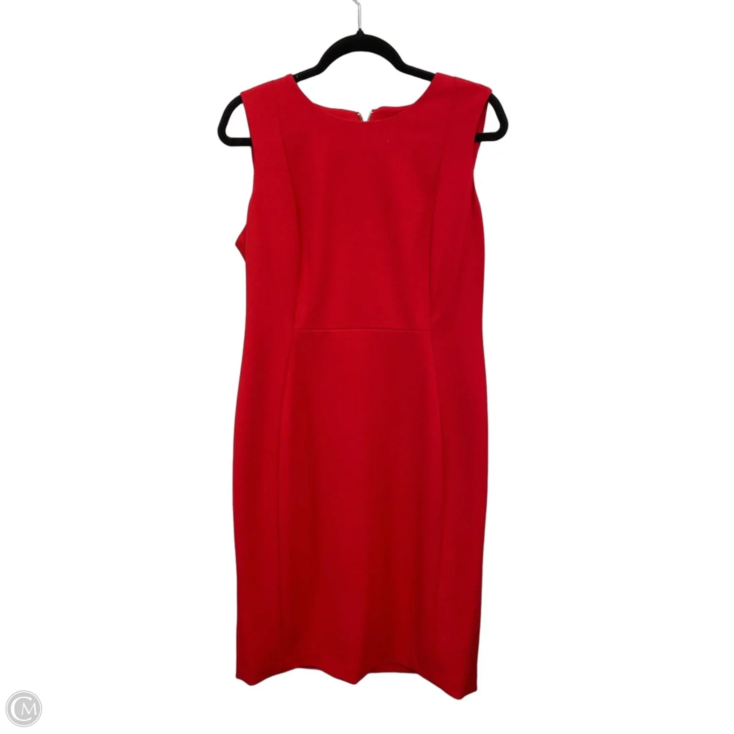 Dress Casual Midi By Calvin Klein In Red, Size: 12