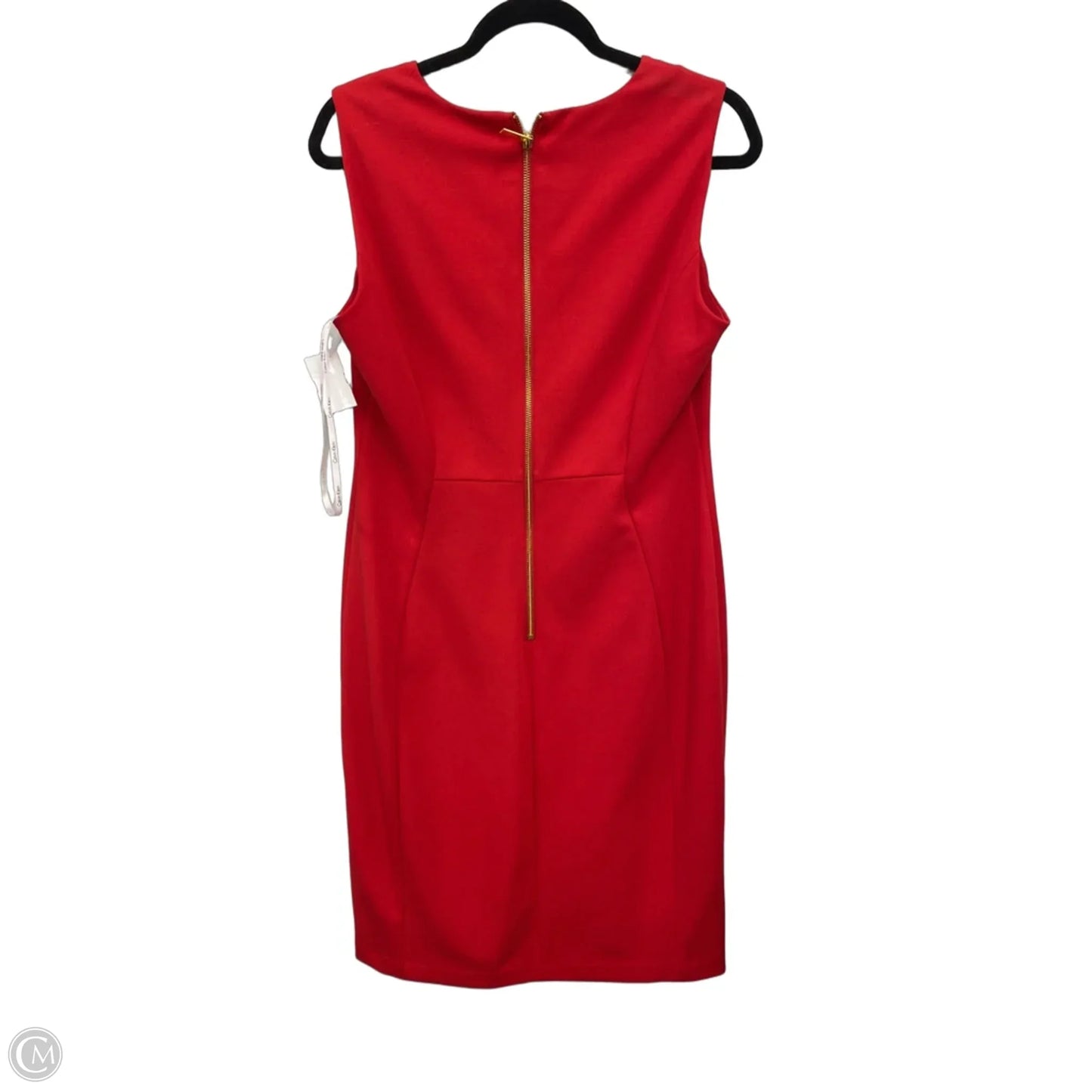 Dress Casual Midi By Calvin Klein In Red, Size: 12