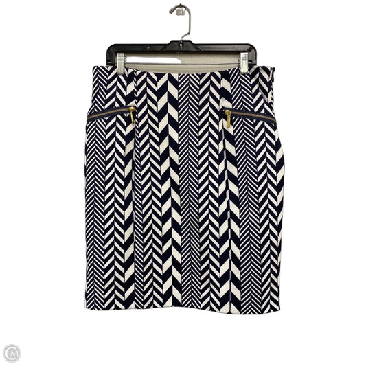 Skirt Midi By Michael By Michael Kors In Blue & White, Size: 14